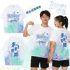 Camisetas esportivas personalizadas para alunos do ensino fundamental e médio, camisetas de manga curta 100% algodão para festivais esportivos, cerimônias de abertura e eventos culturais, com impressão de logotipo