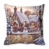 Feliz Navidad Feliz Navidad terciopelo piel de durazno encriptado decoración para el hogar cojín de sofá almohada ZT402