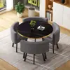 Juego de Mesa y Sillas Moderno y Sencillo para Reuniones y Recepción para Oficina, Ocio, Cafetería de Té con Leche, Casa de Alquiler y Mesa de Comedor para el Hogar