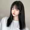 Peluca Xingcheng para Mujer Color Marrón Frío Cabello de Longitud Media Popular en Internet Verano Natural Dulce Esponjoso Cabello a la Clavícula Estilo Coreano Cobertura Completa de Cabeza