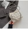 Bolsa de Corrente de Diamante Brilhante de Alta Qualidade para Mulheres 2025 Nova Moda Bolsa de Ombro Bolsa Transversal de Jeans Retrô