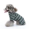 Ropa Cuatro Esquinas Especial para Mascotas Transfronteriza con Rayas de Colores, Ropa Delgada para Perros de Primavera y Verano, Casual, Transpirable y Fácil de Poner Ropa para Perros Mascota