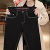 Jeans preto de alta qualidade, casual moderno, elástico, corte justo, fino, masculino, versátil, emagrecedor, novo estilo, calça skinny