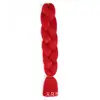 Atacado Transfronteiriço Extensões de Cabelo com Trança Grande de Cor Única Peruca de Dreadlocks Africanos Trança Jumbo Trança Solta Grande Fibra Sintética Colorida