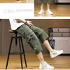 2026 Verano Nuevos Pantalones Cortos de Trabajo de Seda Helada para Hombre Sueltos Rectos de Siete Puntos Transpirables de Secado Rápido Modernos Casuales de Longitud Media