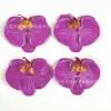 10cm Exquisiteza Cabeça de Flor Orquídea Borboleta Simulada Série de Cores da Primavera DIY Flor Artificial de Látex 3D para Arranjo de Flores, Acessórios de Cabelo e Decoração de Tiara