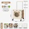 Carrito de Compras Doméstico Portátil Plegable Carrito de Compras para Supermercado Carrito de Nuevo Estilo con Barra de Tracción Carrito para Picnic Puesto de Mercado Nocturno