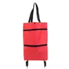 Bolsa de almacenamiento para supermercado para comestibles, plegable, portátil, gran capacidad, con ruedas, bolsa de compras, carrito de arrastre, ruedas rodantes, especial para comprar verduras