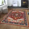 Tapete de Luxo Leve Estilo Americano Estilo Étnico Sala de Estar Tapete de Cabeceira Retro Persa Almofada para Sofá de Mesa de Café Casa de Hóspedes Tapete de Quarto