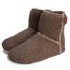 Sapatos de Chão Pelúcia de Cano Alto com Velcro para Casa para Homens e Mulheres Quentes de Algodão que Cobrem o Calcanhar Sola Macia Antiderrapante para Casa