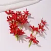 Flor de Orquídea Wen Xin Simulada Rama DIY Pasador Adorno para el Cabello Corona Accesorios Salón de Bodas Estilo Pared de Flores Atrezo Arreglo Floral