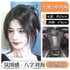Peluca para mujer con flequillo, diseñada para cubrir las canas en la coronilla, creando un aspecto voluminoso y natural con un frente impecable, hecha con cabello humano realista