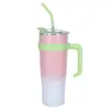 Fábrica de Origen Taza de Coche con Asa de 40 oz Acero Inoxidable Gran Capacidad Aislada al Vacío con Popote Taza de Hielo para Coche