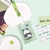 Estojo Deslizante para Cartão de Panda de Desenho Animado com Cordão Retrátil para Cartão de Estudante, Cartão de Refeição, Cartão de Jogo, Cartão de Trabalho, Conjunto de Identidade