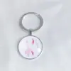 Llavero Colgante de Gema del Tiempo Cinta Rosa Transfronterizo Regalo Pequeño Creativo Anillo de Metal para Llaves
