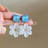 Pendientes Florales Dulces Estilo Vacaciones Súper Hada para Mujer, Pendientes Coloridos de Playa que Hacen que el Rostro se Vea Más Pequeño, Accesorios para Orejas Versátiles y Elegantes