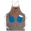Delantal de trabajo femenino, estilista, hogar, cocina, jardinería, repostería, peluquería, manicura, ropa de trabajo vaquera, logotipo impreso para hombre.