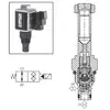 Válvula Solenoide de Cartucho Hidráulico Parker - Tipo Válvula de Cone Normalmente Aberta, Duas Posições, Duas Vias Série Gs0285/86