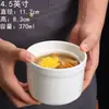 Panela de Cerâmica para Ensopado com Tampa para Uso Doméstico, Adequada para Cozinhar em Banho-Maria Ninho de Pássaro e Ovos, Pequena Panela de Ensopado Estilo Shaxian