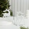 Nueva Decoración de Alce con Flockado de Purpurina Decoración Navideña Adornos Estilo Celebridad de Internet Ins Accesorios para Fotos y Adornos