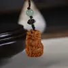 Pendente Zodiacal de Jacarandá Pingente para Celular Pendente de Bolsa Animal Cartoon Pingente Escultura em Madeira Artesanato Ornamentos Cênicos