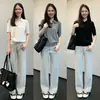 Estilo minimalista! Blusa de Tricô Casual Confortável e Amiga da Pele com Gola Polo e Manga Curta para Mulheres, Simples e Versátil