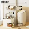 Cubo de Arroz 10kg Grado Alimenticio Sellado a Prueba de Insectos Contenedor de Arroz uforu Cocina Hogar Dispensador de Botón Plástico Cubo de Arroz Caja
