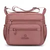 Bolso bandolera multicapa de nailon para mujer, gran capacidad, bolso de hombro ligero para el día a día, bolso pequeño simple y versátil de tela Oxford