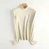 Camiseta básica feminina com absorção de umidade e respirável, nova roupa íntima antibacteriana para outono e inverno, corte justo, pode ser usada como camada externa, camiseta de manga longa para mulheres