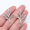 34X23Mm 1.6g Multicolor Accesorios para Collares Pulseras DIY Flores, Plantas, Árboles, Colgante de Hoja de Ciprés