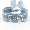 Pulsera de estilo étnico bohemio bordada con cinta, pulsera de moda con cinta de color, correa de muñeca tejida, pulsera genial para parejas