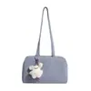 Bolsa quadrada pequena doce estilo coreano da moda, item quente de 2026, elegante e simples, bolsa de ombro fofa para mulheres, bolsa de mão versátil de cor sólida