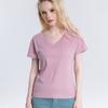 Camiseta Sencilla de Algodón Tipo Seda de Color Sólido, Manga Corta, Verano, Textura de Seda de Hielo, Hombro Normal, Corte Regular, Estilo Holgado, para Mujer