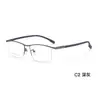 Estilo de Negocios Ligero, Monturas de Gafas de Aleación de Alta Calidad de Media Montura de Lujo de Gama Alta con Recubrimiento IP al Vacío, Soporta Lentes Graduados, Venta al por Mayor en Danyang