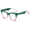 Gafas de lectura europeas y americanas nuevas con montura grande de mariposa, anti-luz azul, diseño de ángulo de vuelo calado, espejo para mujer para ancianos, pelo transfronterizo