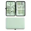 Set de 18 Piezas de Cortauñas de Fábrica en Stock en Color Rosa Suave de Acero Inoxidable para Uso en Casa, Set de Herramientas para Pedicura y Manicura
