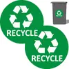 Pegatina de logo de reciclaje etiqueta de pegatinas para bote de basura etiqueta para interior y exterior coordinada etiqueta de clasificación de basura de plástico