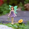Nuevo producto transfronterizo: Hada de las Flores Decoración para Jardín del Hogar Enchufable, Niña Regando con Alas Brillantes, Arte para Patio Exterior