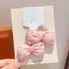 Lazo para el pelo de tela con forma de corazón y flor para niños, Cuerda para el pelo de bebé, Banda elástica de alta elasticidad, Lazo para moño, Accesorio para el pelo de niñas