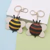 Lindo Dibujo Animado Insecto Cuero Abeja Colgante Decoración Creativo Pequeño Regalo Colgante Accesorio para Mochila Llavero