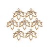 Acessórios de jóias liga de diamante folha de bordo pequeno pingente artesanal diy material pulseira colar brincos pequeno pingente