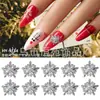 Série de Natal Floco de Neve Liga Joias para Nail Art Acessórios DIY Feitos à Mão Joias de Natal Douradas Prateadas