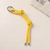 Chaveiro Pingente de Corda de Couro Colorida Simples de Nicho Couro Trançado DIY Artesanal Acessórios de Pendurar em Bolsa Versátil