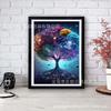Nova pintura de diamante DIY da Amazon árvore da vida diamante redondo completo pintura decorativa para sala de estar fábrica direta paisagem transfronteiriça árvore