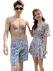 Traje de Baño para Mujer 2025 Nuevo Modelo Pareja Secado Rápido Adelgazante Cubre Vientre Una Pieza Conservador Manga Corta Vestido de Secado Rápido para Parque Acuático