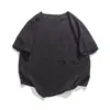 Camiseta de Algodão Primavera/Verão 2025 Masculina Estilo Chinês Dinastia Han Pulôver Tecido Retrô de Cânhamo Camiseta de Manga Curta com Botão Top Estilo Tang Masculino
