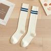 Calcetines de pantorrilla a rayas JK de otoño para mujer, al por mayor, medias de estilo preppy para mujer, calcetines de moda japoneses, calcetines de algodón
