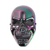 Halloween transfronteriza retro calavera máscara festival de fantasmas mascarada galvanizado 7 colores horror aterrador cara completa gritando