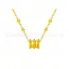 Collar con Colgante de Concha de Agua Oro 3D Oro Puro 999 Flor de Rosa Cadena para Clavícula Princesa Fugitiva Regalo para Transmisión en Vivo Artículo Popular