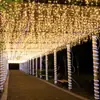 Cortina de luces LED de hielo luces de colores luces intermitentes luces de estrellas luces decorativas navideñas luces LED de cascada a prueba de lluvia